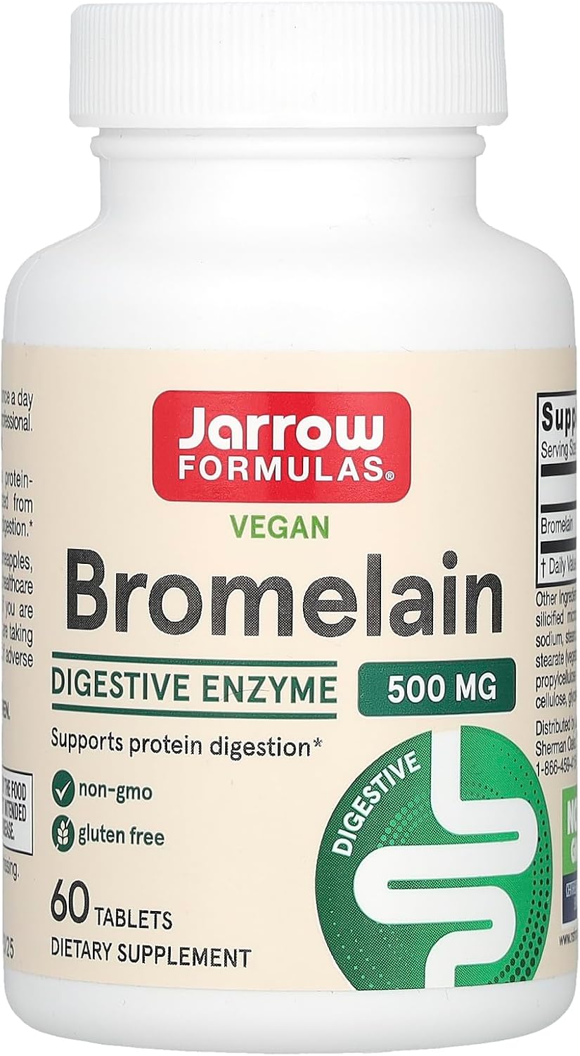 Bromelain 500mg Tablets by Jarrow Formulas, Protein Digestion Support, 60 Tablets, 2 Month Supply