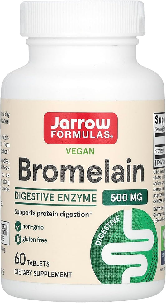 Bromelain 500mg Tablets by Jarrow Formulas, Protein Digestion Support, 60 Tablets, 2 Month Supply
