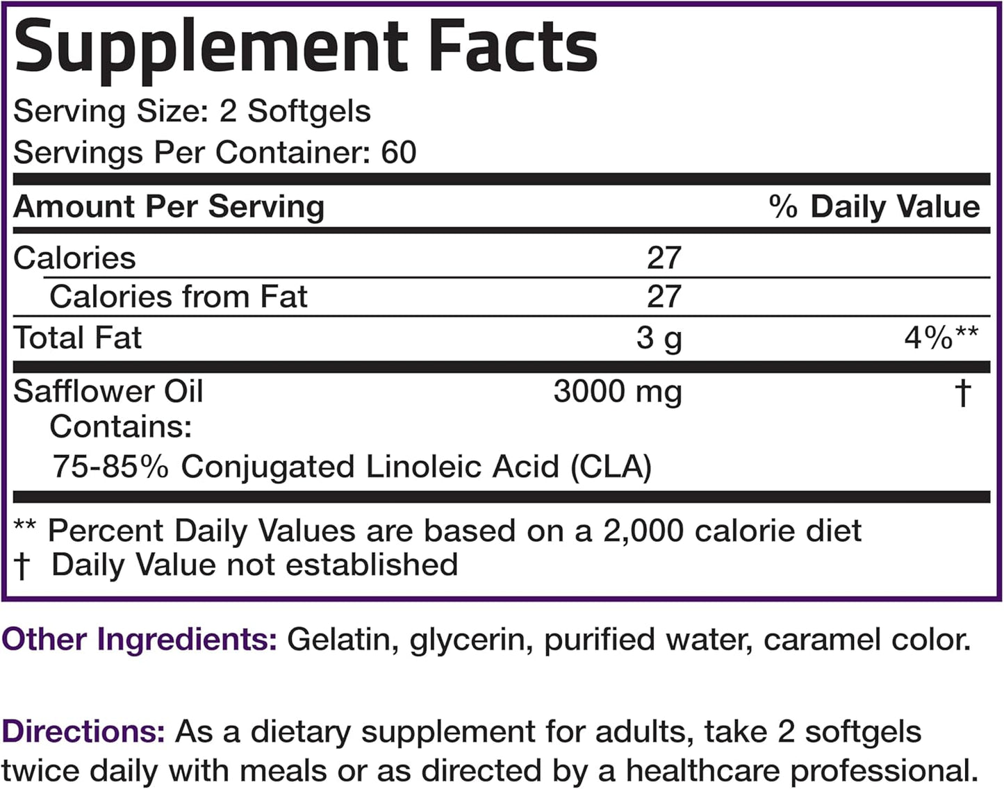 Bronson CLA 3000 High Potency Softgels for Weight Management & Lean Muscle Mass