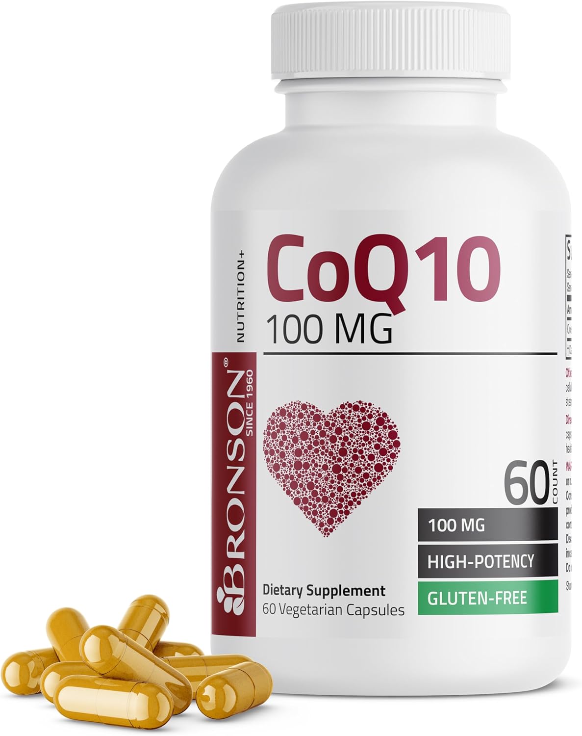 Bronson CoQ10 100 MG High Potency Supplement for Cellular Energy, 60 Vegetarian Capsules