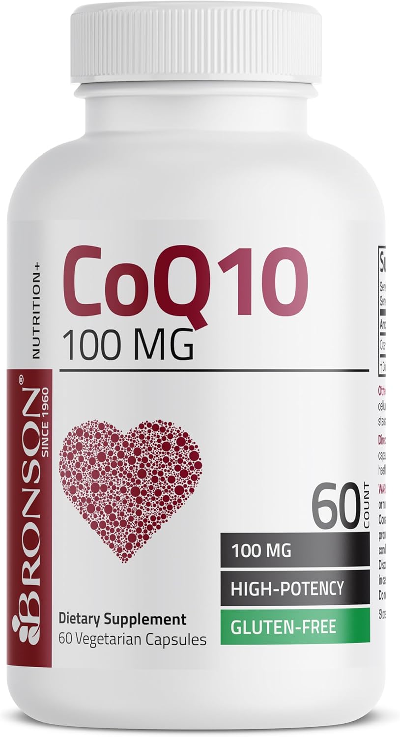 Bronson CoQ10 100 MG High Potency Supplement for Cellular Energy, 60 Vegetarian Capsules