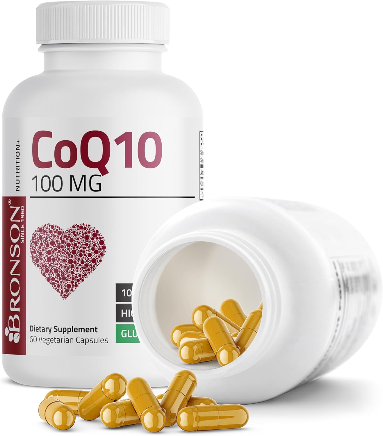 Bronson CoQ10 100 MG High Potency Supplement for Cellular Energy, 60 Vegetarian Capsules