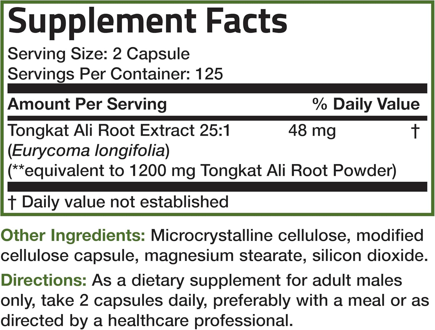 Bronson Extra Strength Longjack Tongkat Ali - 250 Vegetarian Capsules for Boosted Performance