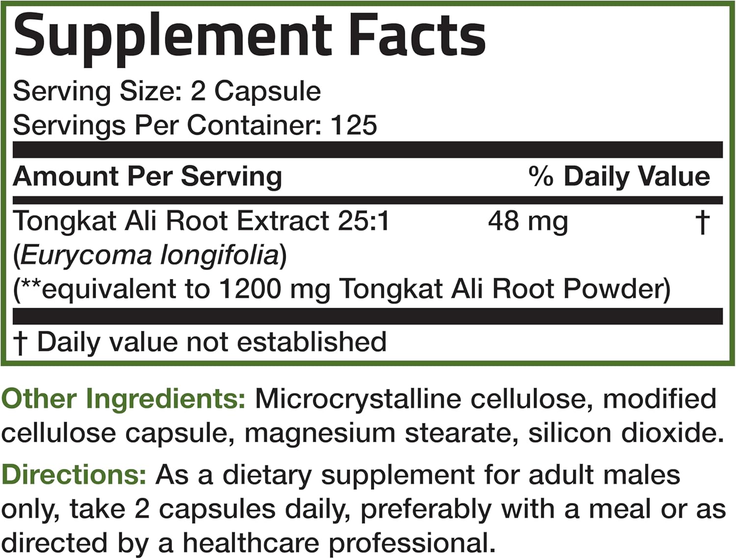 Bronson Extra Strength Longjack Tongkat Ali - 250 Vegetarian Capsules for Boosted Performance