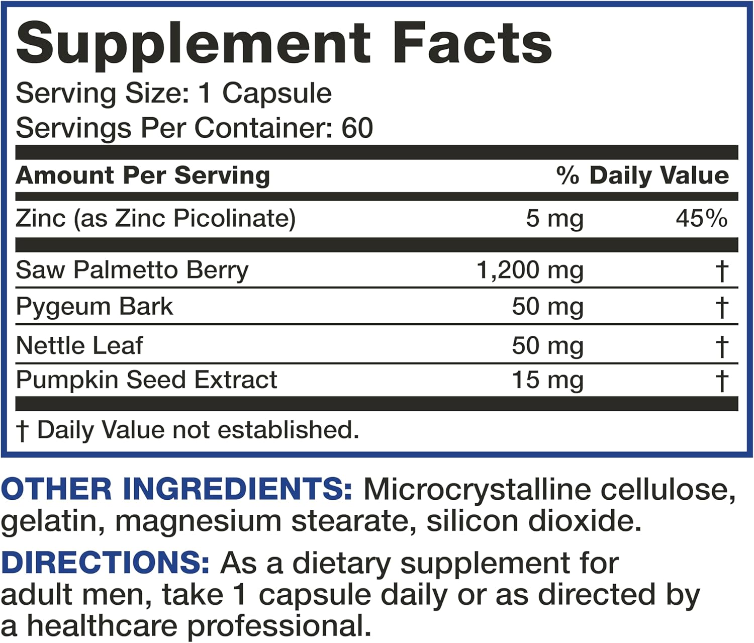 Bronson Prostate Health Supplement - 60 Capsules for Men's Prostate Support