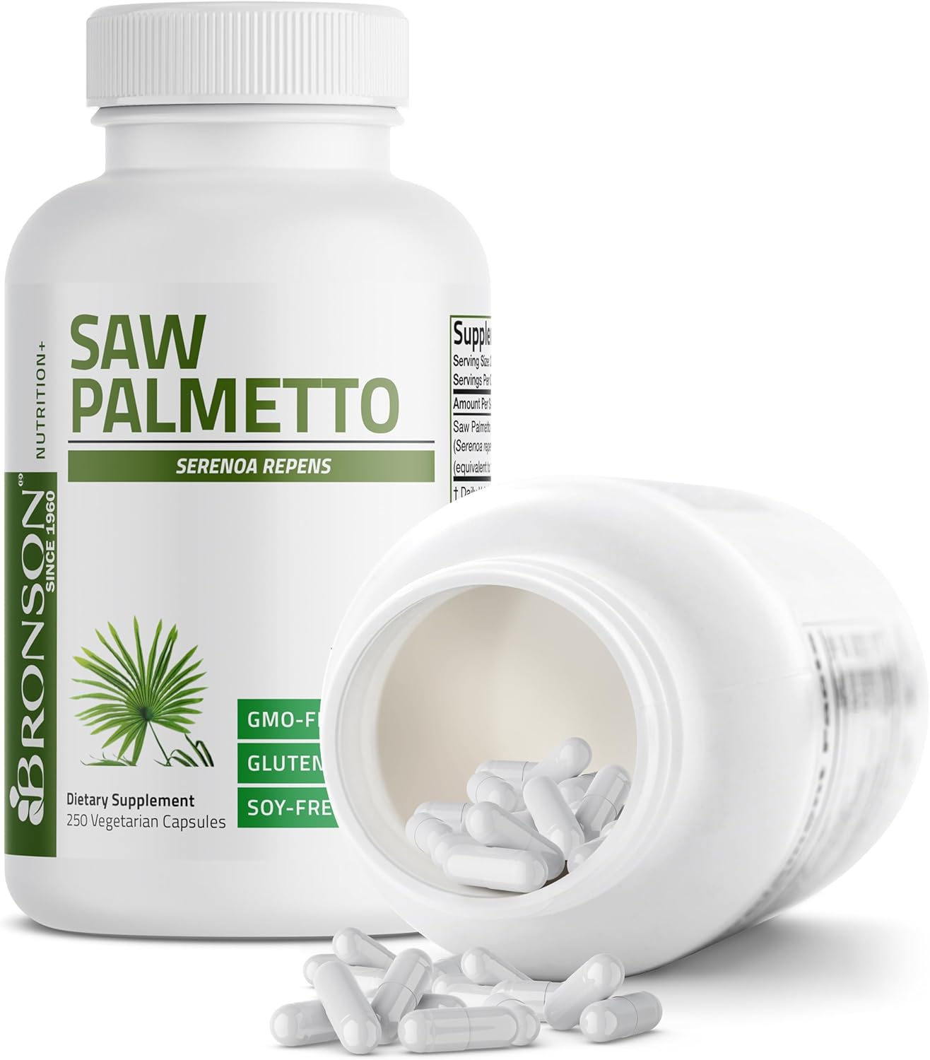 Bronson Saw Palmetto Extra Strength: Prostate & Urinary Health Support - Non GMO, 250 Veg Capsules