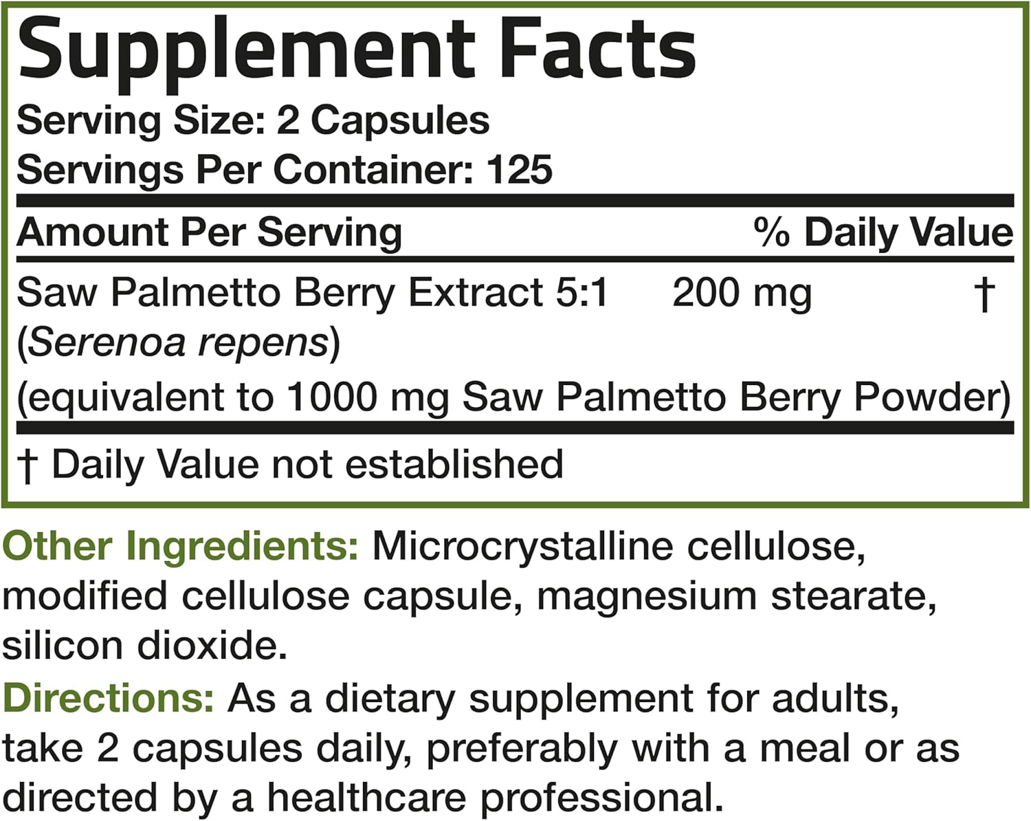 Bronson Saw Palmetto Extra Strength: Prostate & Urinary Health Support - Non GMO, 250 Veg Capsules