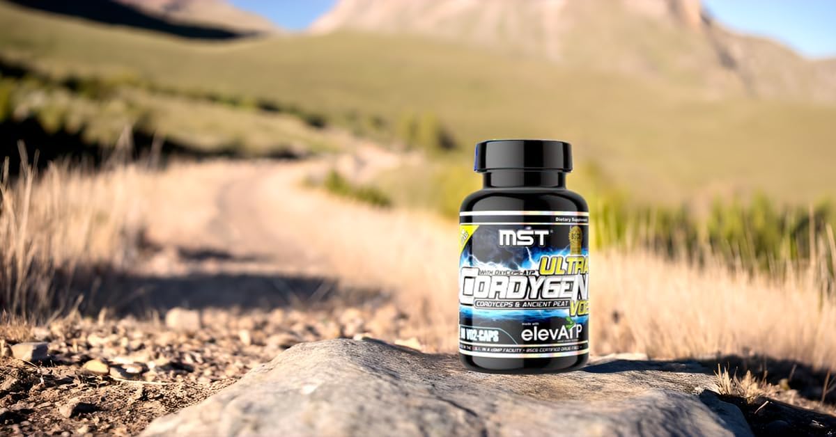 BSCG Certified MST Cordygen VO2 Ultra Endurance Supplement with Cordyceps, elevATP, Rhodiola, 90 VO2-caps