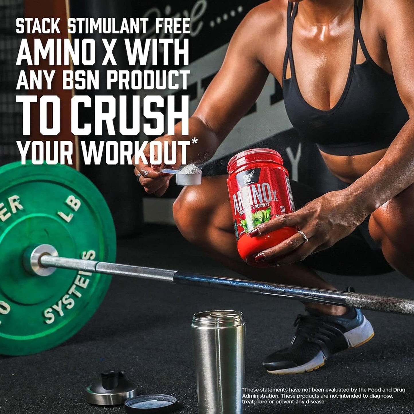 BSN Amino X Powder - Muscle Recovery & Endurance with BCAAs, 10g Amino Acids, Keto-Friendly, Caffeine-Free - Fruit Punch, 30 Servings
