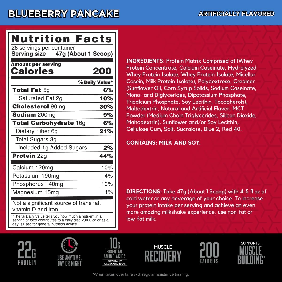 BSN SYNTHA-6 Blueberry Pancake Whey Protein Powder - 28 Servings