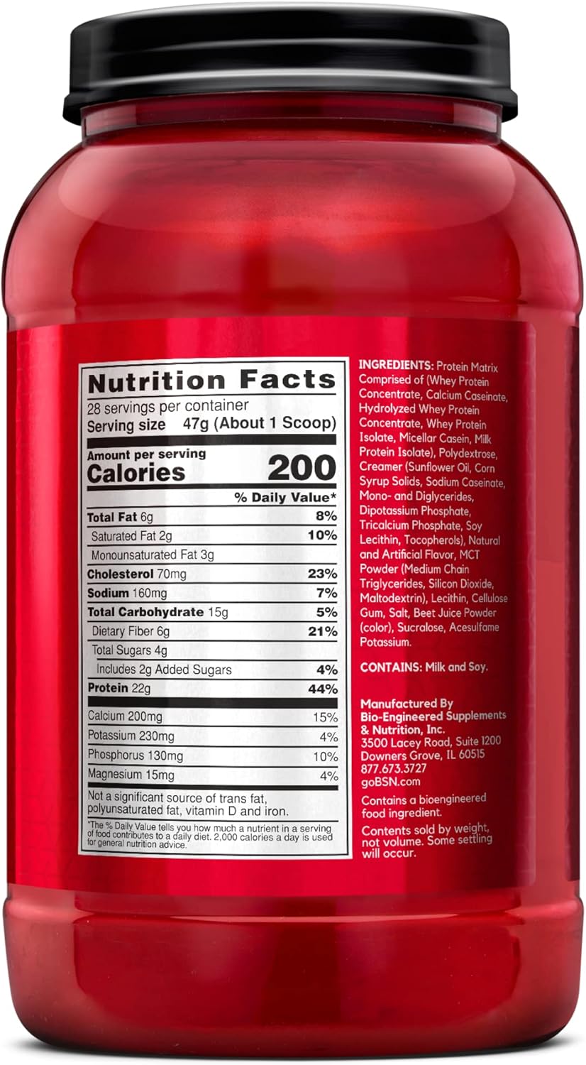 BSN SYNTHA-6 Strawberry Whey Protein Powder with Micellar Casein - 28 Servings