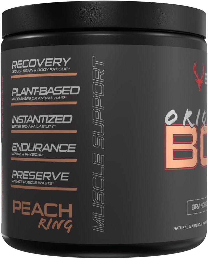 Bucked Up Original BCAA 2:1:1 Supplement Powder Apple Jacked Flavor - Pure Instantized Formula for Pre/Post Workout - 30 Servings