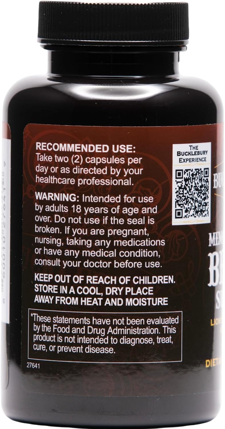BUCKLEBURY Nootropic Supplement for Cognitive Clarity, Focus, and Memory Support - 60 Vegan Capsules for Men and Women