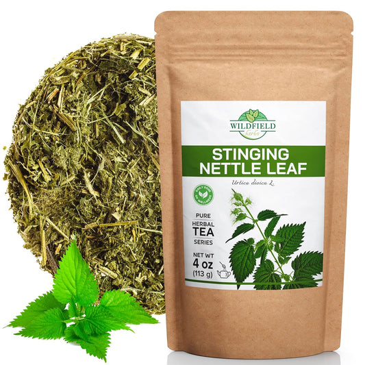 Bulk 4 oz Dried Nettle Leaf Tea - Wildfield Herbs Urtica Dioica Herbal Ortiga Planta Tea - 113g Stinging Nettle Leaves Herb Tea