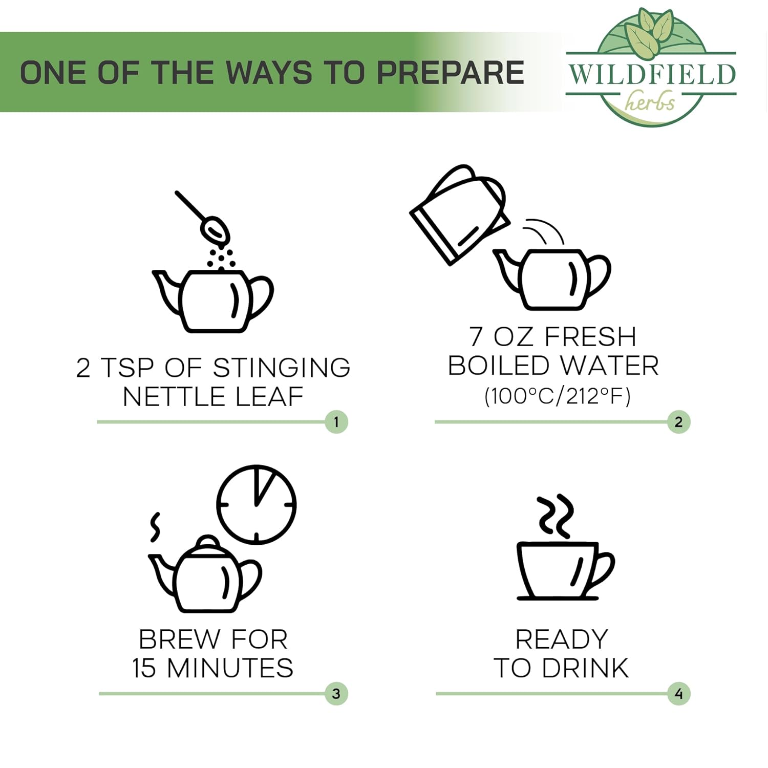 Bulk 4 oz Dried Nettle Leaf Tea - Wildfield Herbs Urtica Dioica Herbal Ortiga Planta Tea - 113g Stinging Nettle Leaves Herb Tea