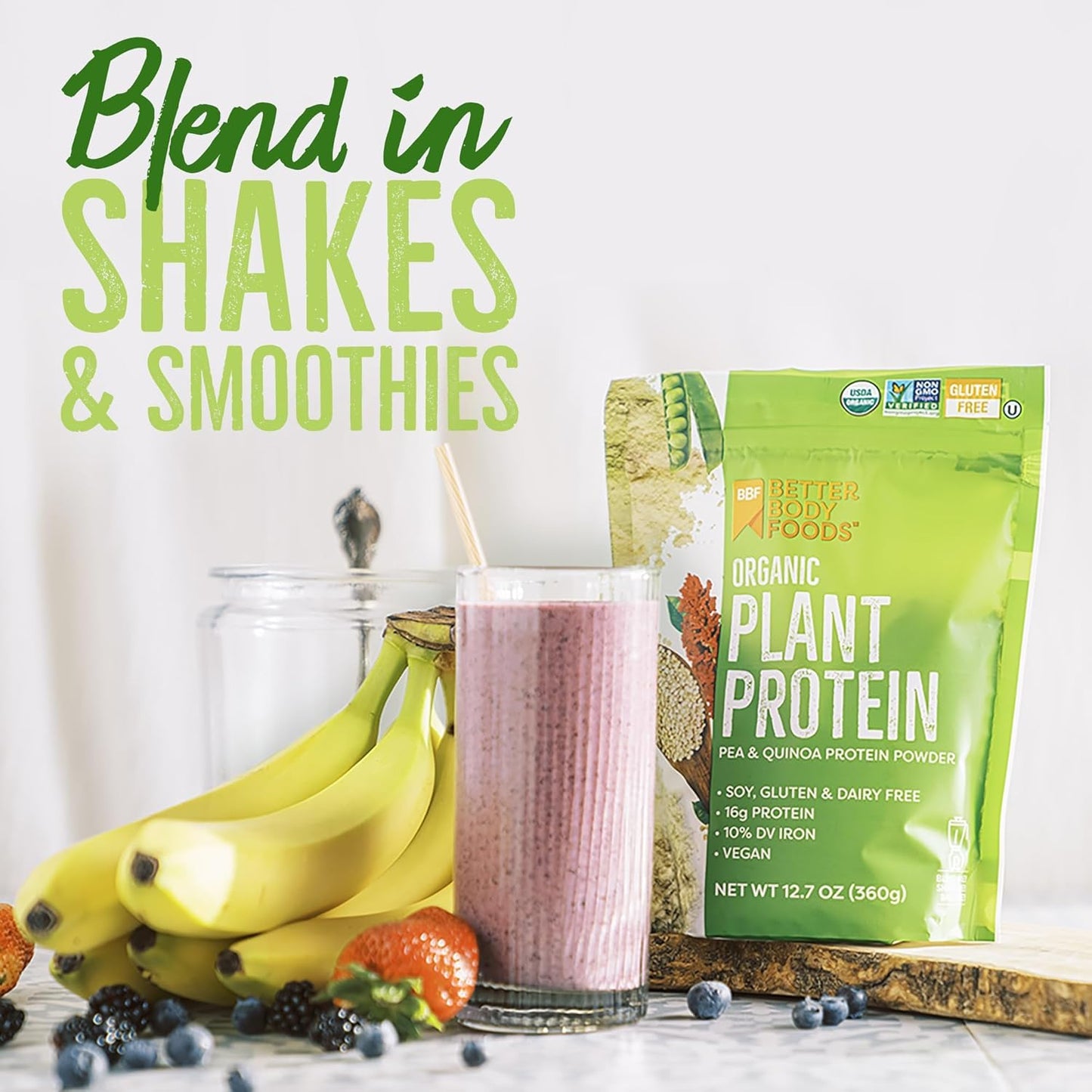 Bulk Betterbody Foods Plant Protein Powder - 25 lbs - Vegan, Non-GMO, Gluten-Free