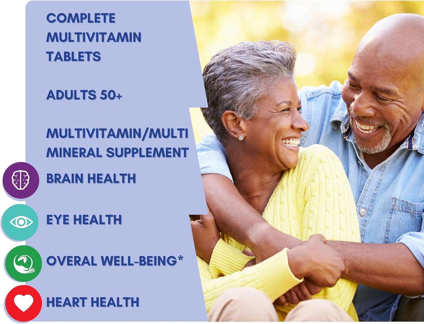 Bulk Equate Adult 50+ One Daily Multivitamin Supplement, 450 Tablets - Comparable to Centrum Silver - Promotes Brain Health - Pack of 10