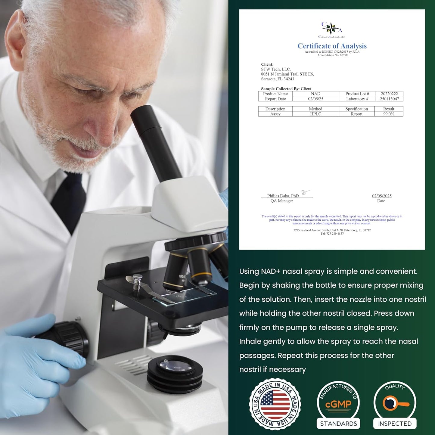 Bulk Essentials NAD+ Spray - 250 mg Total | Cellular Energy & Anti-Aging Supplement