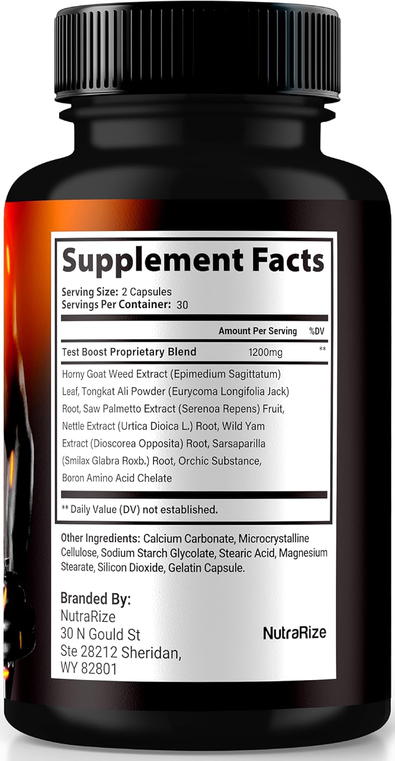 Bulk Extreme Muscle Building Formula for Men - Natural Male Pills for Lean Muscle Mass & Physical Performance - NutraRize (60 Capsules)