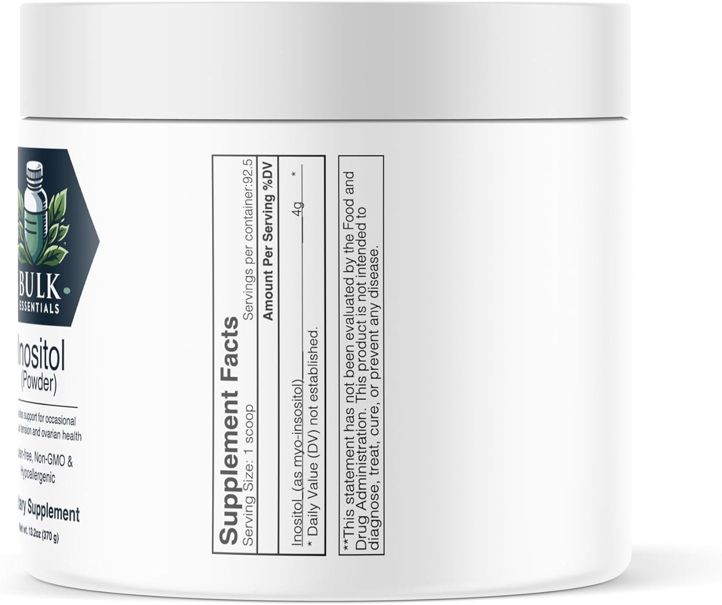 Bulk Inositol Powder with Myo-Inositol - 13.2 oz (370g) - Essential Supplement