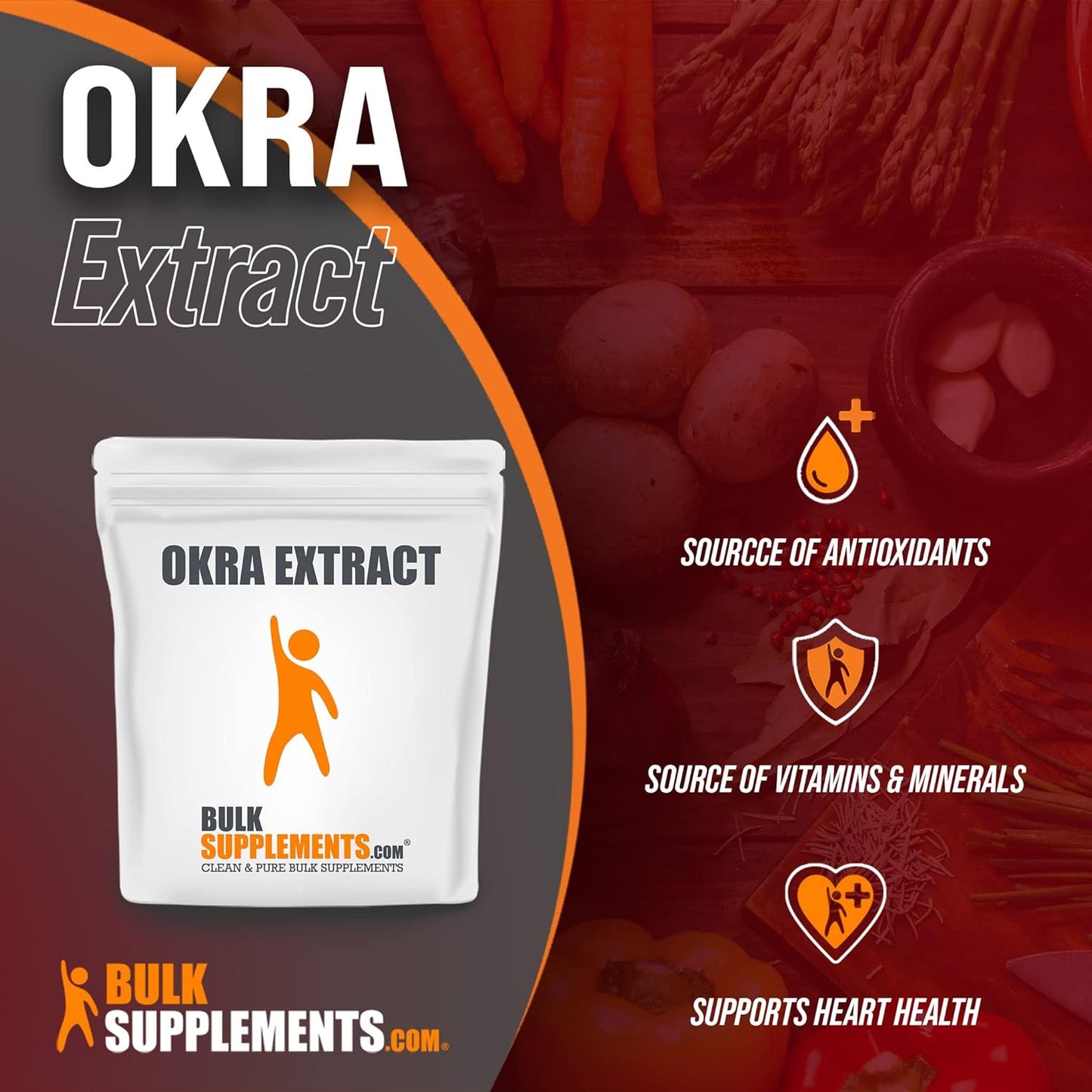 Bulk Okra Extract Powder - 5 Kilograms (11 lbs) by BulkSupplements