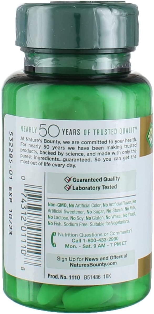 Bulk Pack of 400 Nature's Bounty Potassium Gluconate 99mg Caplets for Heart Health and Muscle Function