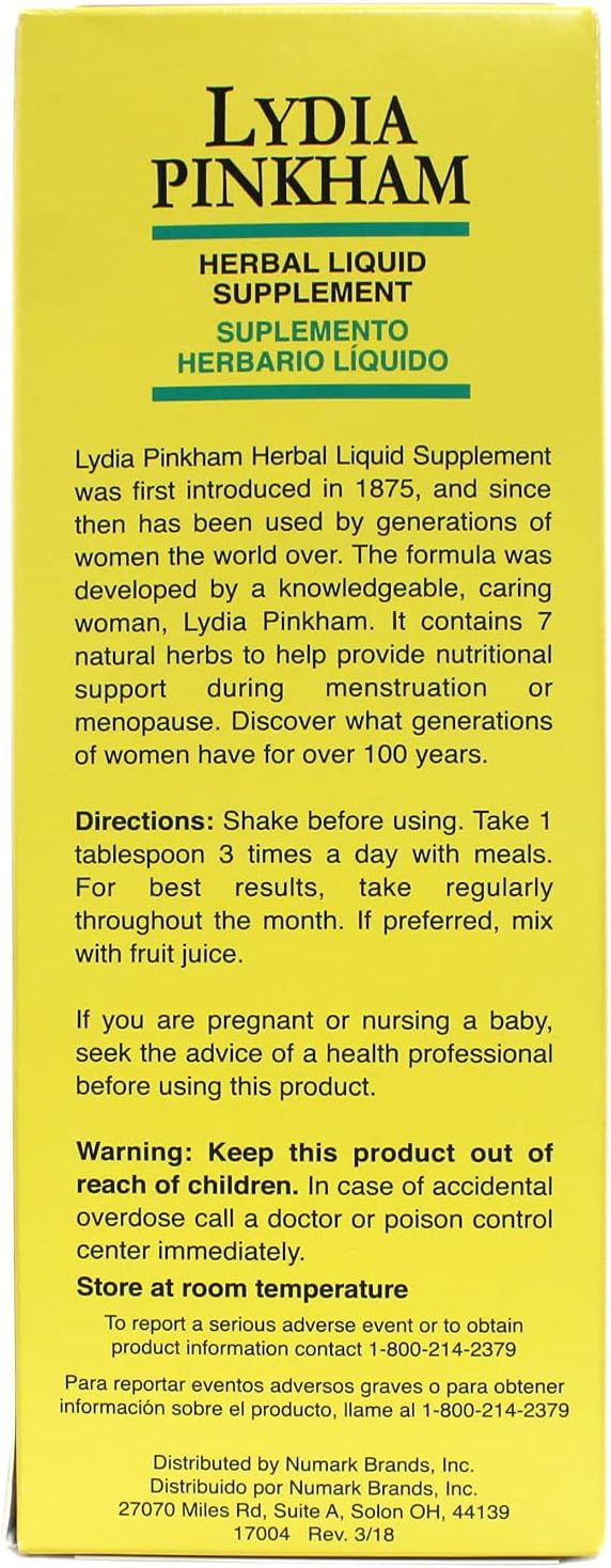 Bulk Pack of 5 Lydia Pinkham Herbal Liquid Supplement 16 oz - Natural Remedy for Women's Health