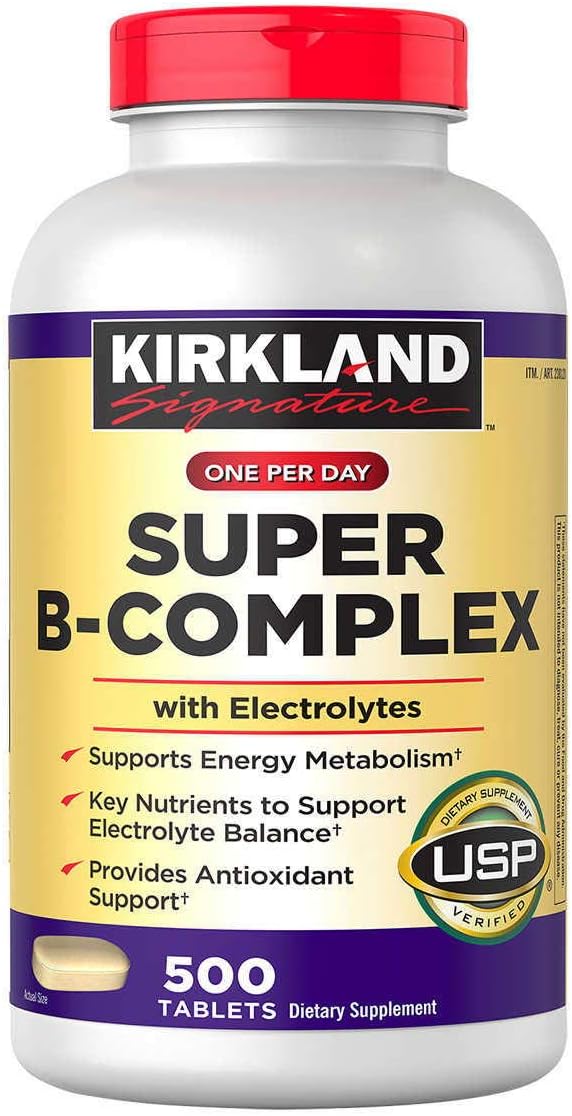 Bulk Pack of Kirkland Signature Super B-Complex with Electrolytes - 2000 Tablets