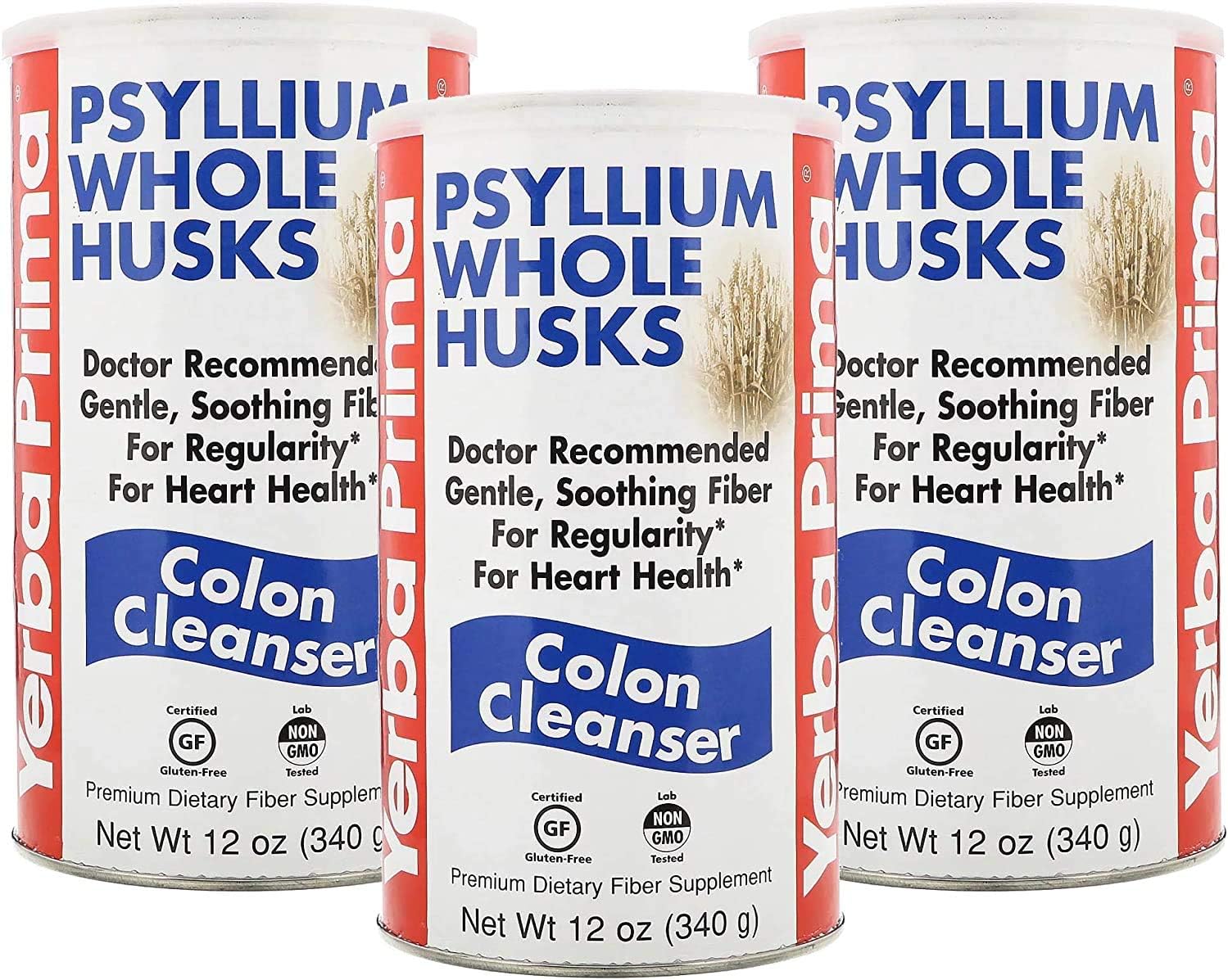 Bulk Yerba Prima Psyllium Husk Fiber Supplement - 36 Ounces, Non GMO, Gluten Free, Vegan, Colon Cleansing, Gut Health Support
