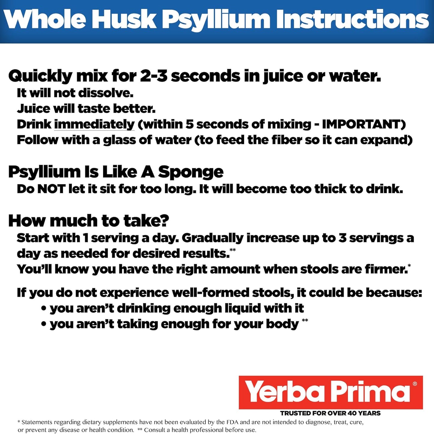 Bulk Yerba Prima Psyllium Husk Fiber Supplement - 36 Ounces, Non GMO, Gluten Free, Vegan, Colon Cleansing, Gut Health Support