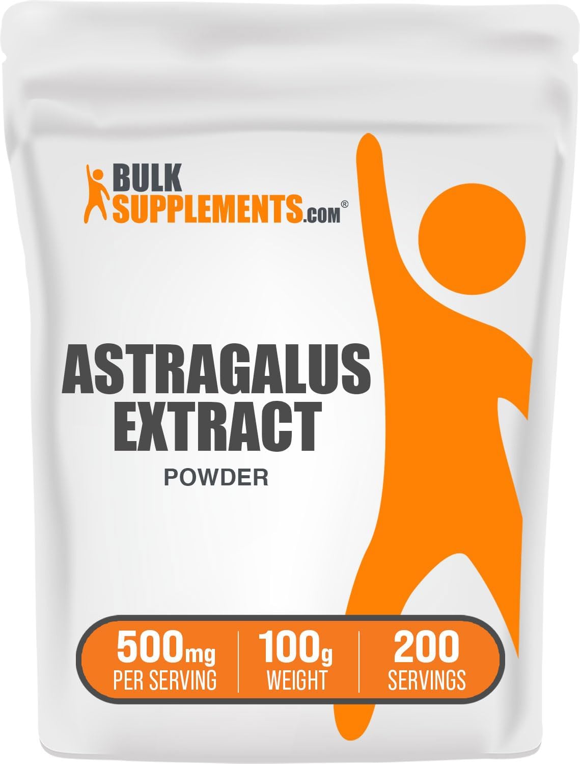 BulkSupplements Astragalus Root Extract Powder - 500mg per Serving - 100g (3.5 oz) - Vegan & Gluten Free - Astragalus Supplement Pack of 1