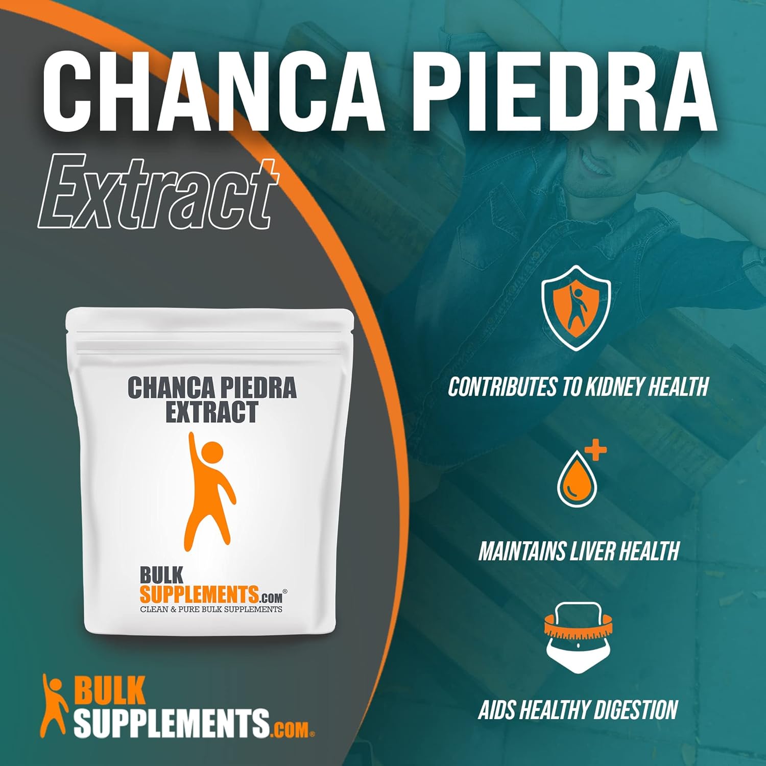 BulkSupplements Chanca Piedra Extract Powder - Herbal Stone Breaker Supplement - Gluten Free, 500mg per Serving - 5kg (11 lbs) Pack of 5
