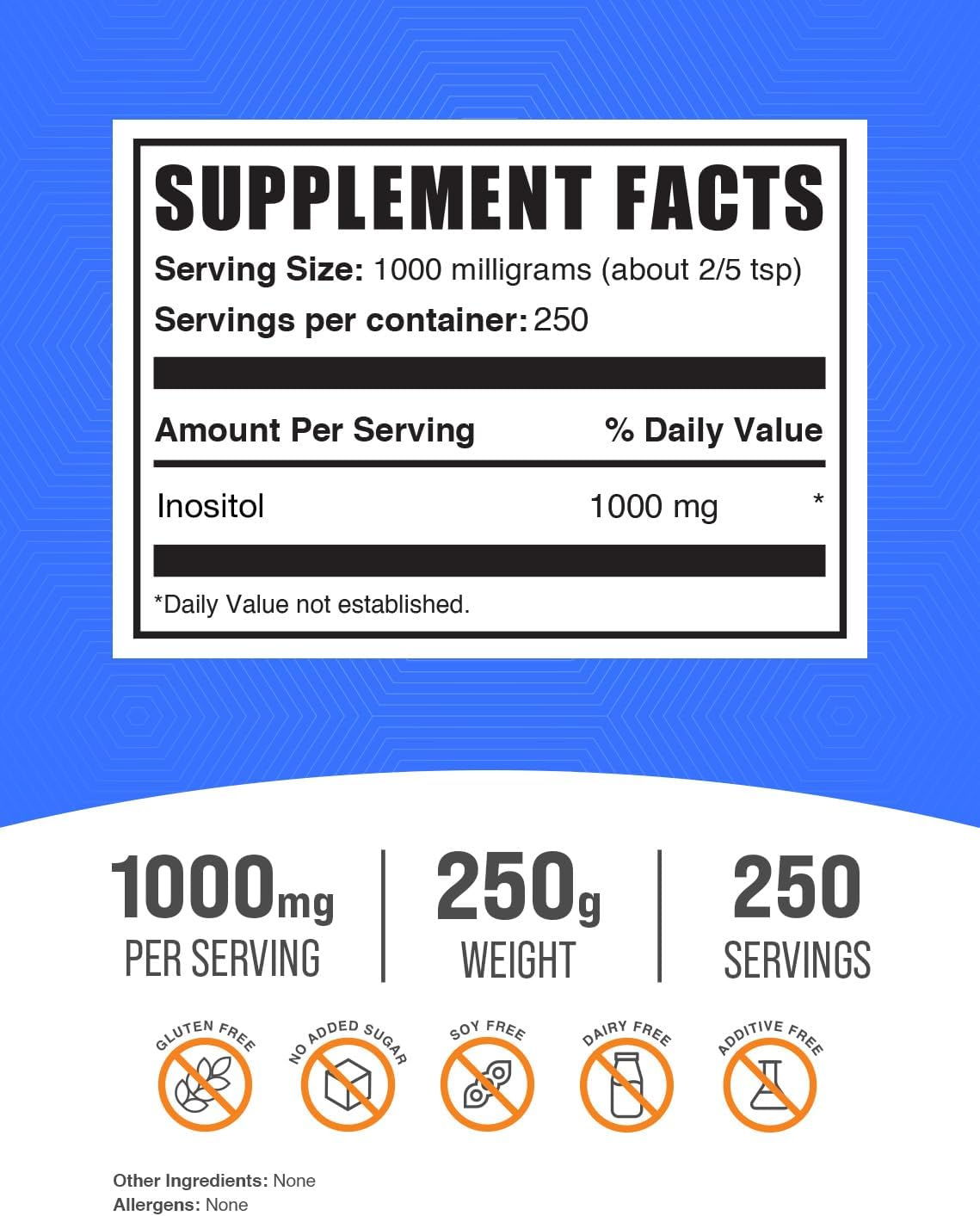 BulkSupplements Glycine and Inositol Bundle - 500g and 250g Packets