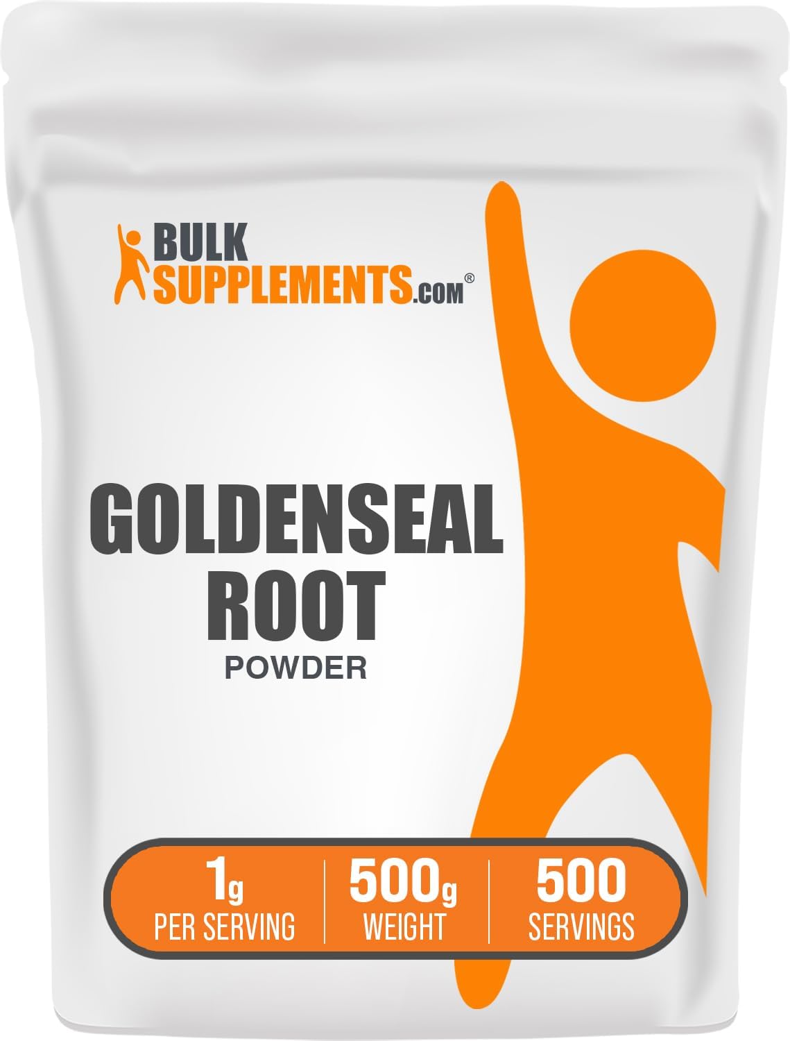 BulkSupplements Goldenseal Root Powder - 1000mg per Serving, Herbal Supplement, Gluten-Free, 500g (1.1 lbs) - Pack of 1