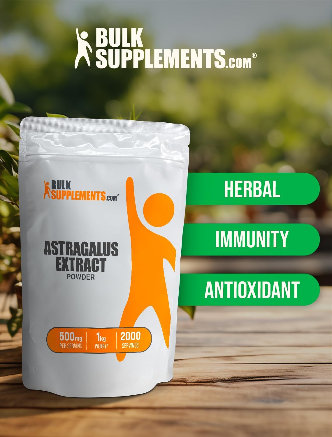 BulkSupplements.com Astragalus Root Extract Powder - Vegan & Gluten Free Supplement, 500mg per Serving, 5kg (11 lbs) - Pack of 5