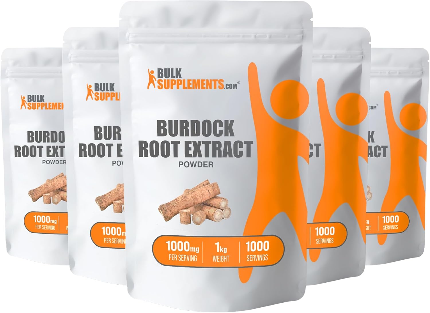BulkSupplements.com Burdock Root Extract Powder - Herbal Supplement, Gluten Free, 1000mg per Serving, 5kg (11 lbs) (Pack of 5) - Bulk Size offer