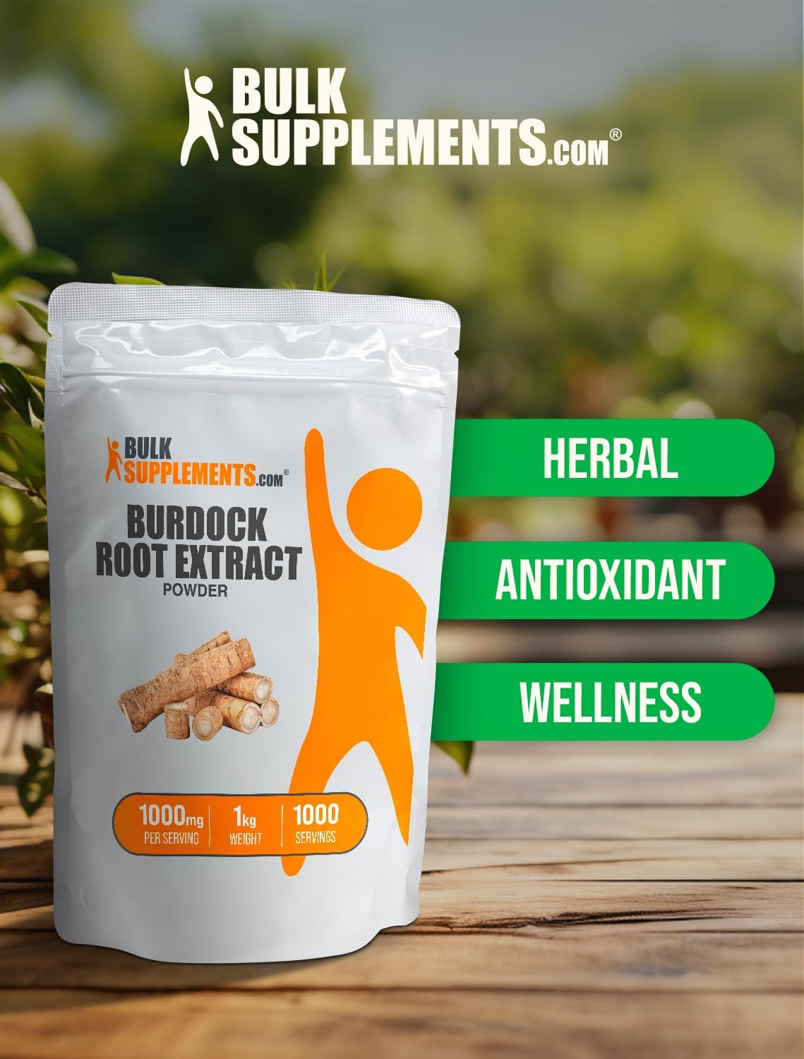 BulkSupplements.com Burdock Root Extract Powder - Herbal Supplement, Gluten Free, 1000mg per Serving, 5kg (11 lbs) (Pack of 5) - Bulk Size offer
