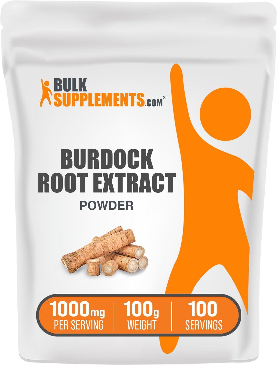 BulkSupplements.com Burdock Root Extract Powder 1000mg - Herbal Supplement, Gluten-Free, 100g - 3.5 oz - Pack of 1