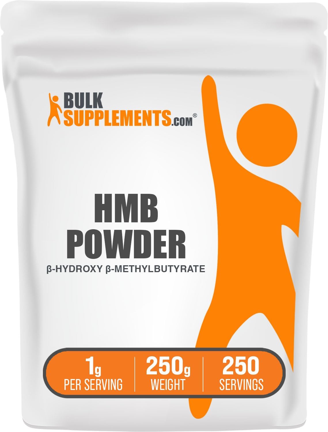 BulkSupplements.com Calcium HMB Powder - Beta-Hydroxy Beta-Methylbutyrate Supplements - Gluten Free - 1000mg per Serving - 250g (8.8 oz) Pack