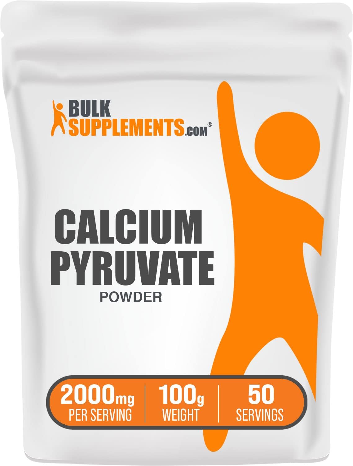 BulkSupplements.com Calcium Pyruvate Powder - 2000mg (300mg Calcium) per Serving - 100 Grams - 3.5 oz - Calcium and Pyruvate Supplement