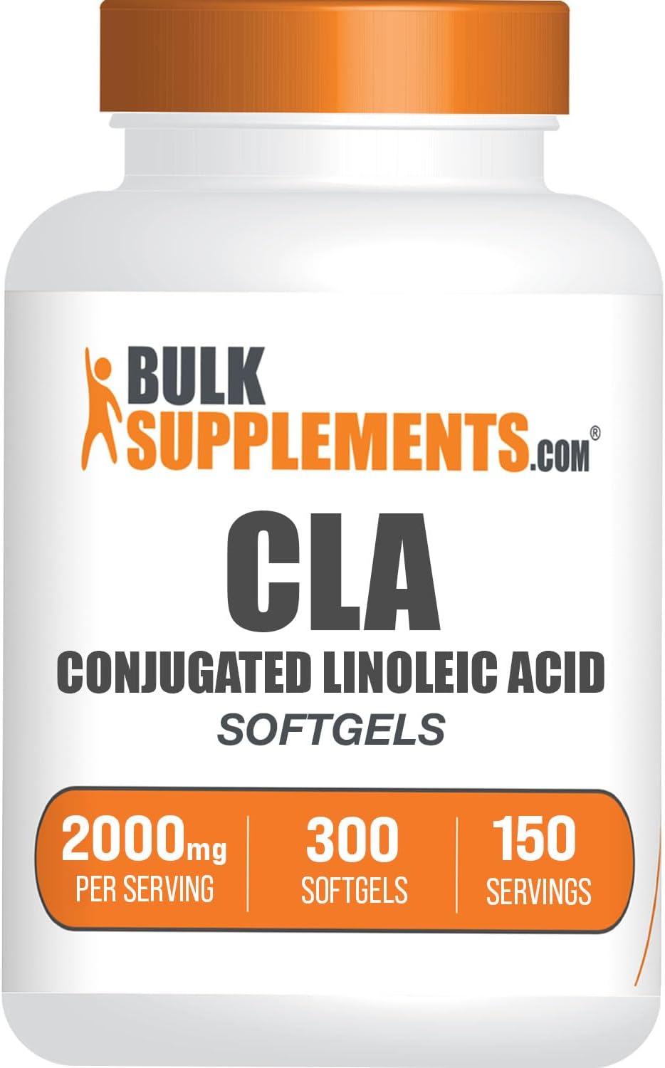 BulkSupplements.com CLA Softgels - High Potency CLA Safflower Capsules, 2000mg CLA Pills, 300 Softgels, 150-Day Supply