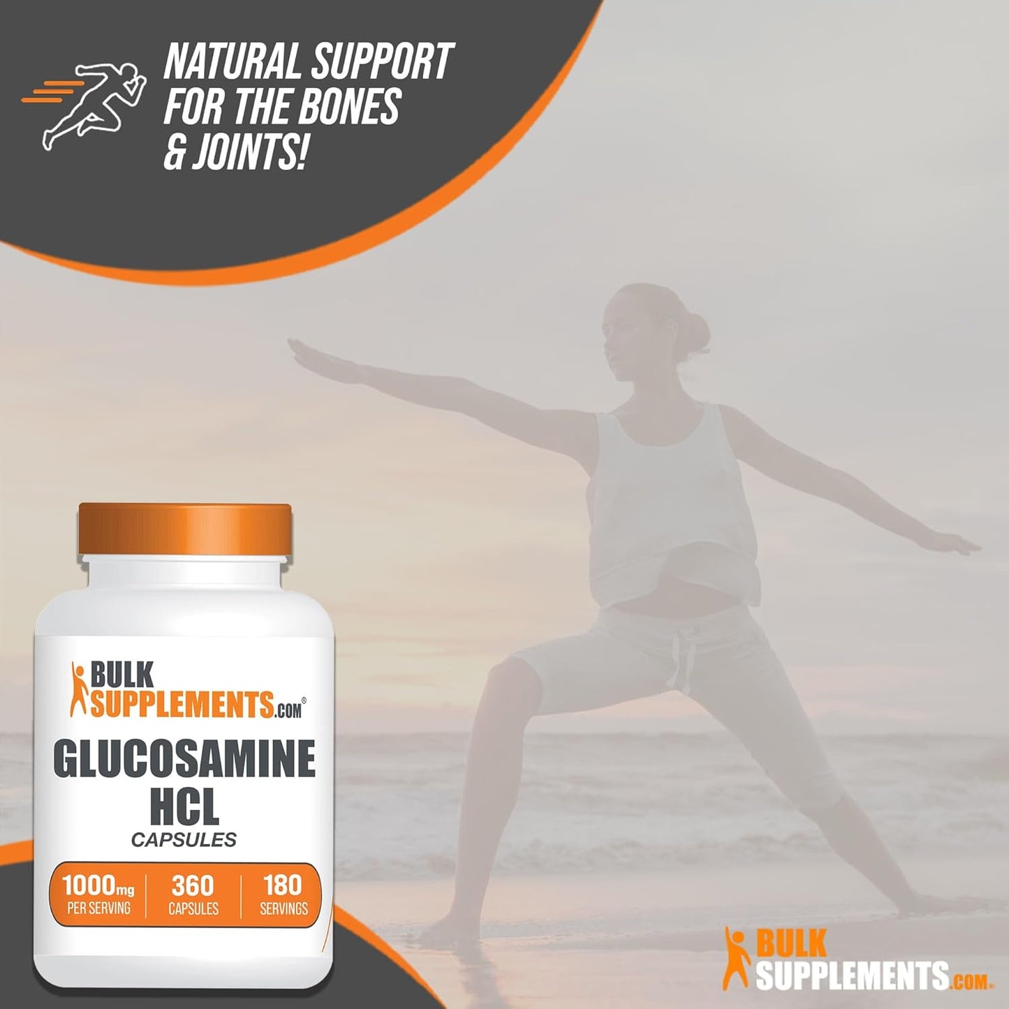 BulkSupplements.com Glucosamine HCl Capsules - 1000mg Joint Supplement, Gluten-Free, 720 Capsules Total