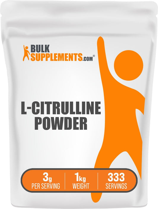 BulkSupplements.com L-Citrulline Powder - 3000mg Citrulline Supplement, Unflavored, Gluten Free - 1kg (2.2 lbs)