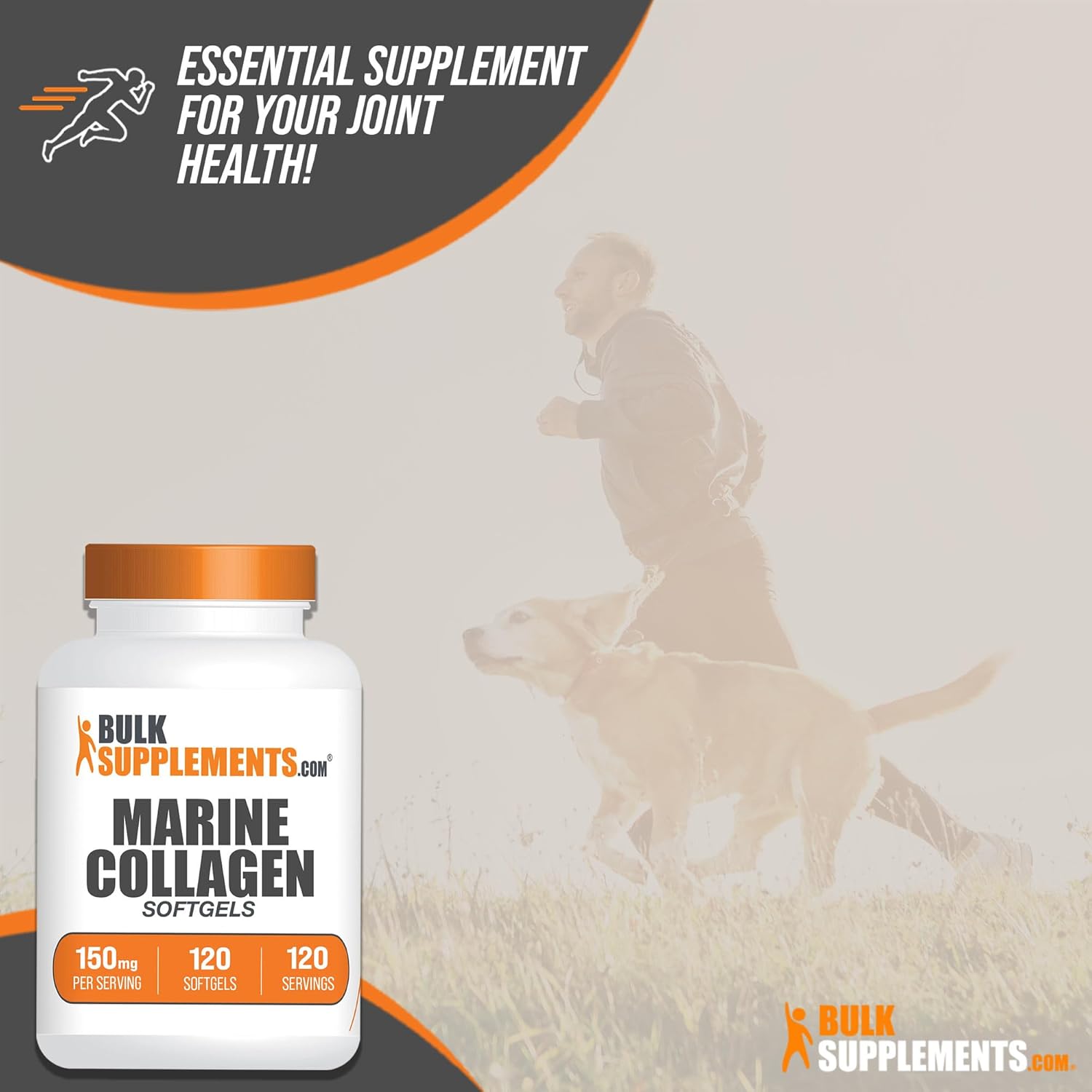 BulkSupplements.com Marine Collagen Softgels - 150mg Collagen Supplement for Women & Men - Gluten Free, 120 Count
