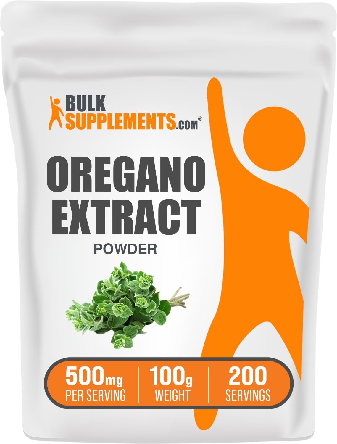 BulkSupplements.com Oregano Extract Powder - Herbal Supplement, Gluten Free, 500mg per Serving - 100g (3.5 oz) Pack