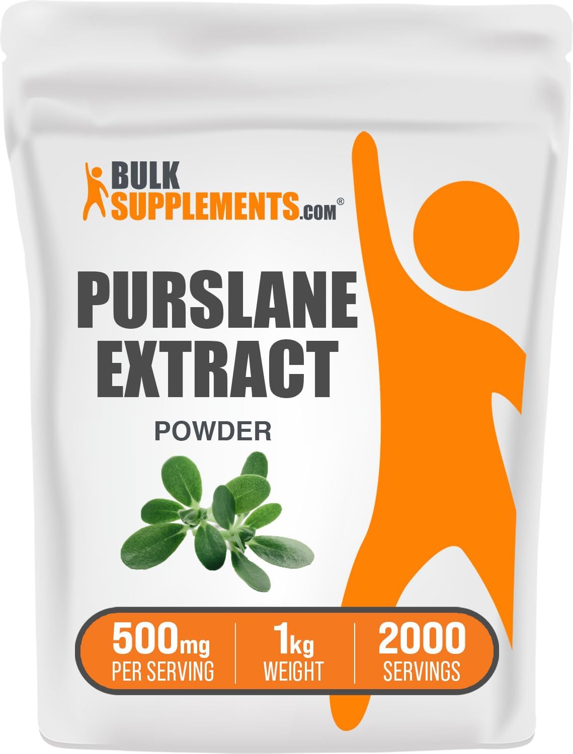 BulkSupplements.com Purslane Extract Powder - Portulaca Oleracea Extract, Purslane Herb Supplements - Gluten Free, 500mg per Serving, 1kg (2.2 lbs) Pack of 1