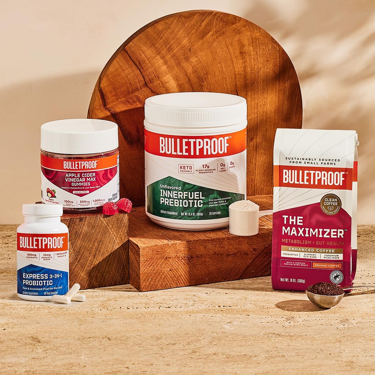 Bulletproof Express 3-in-1 Probiotic Supplement, 90 Count for Fast Gut Health Support