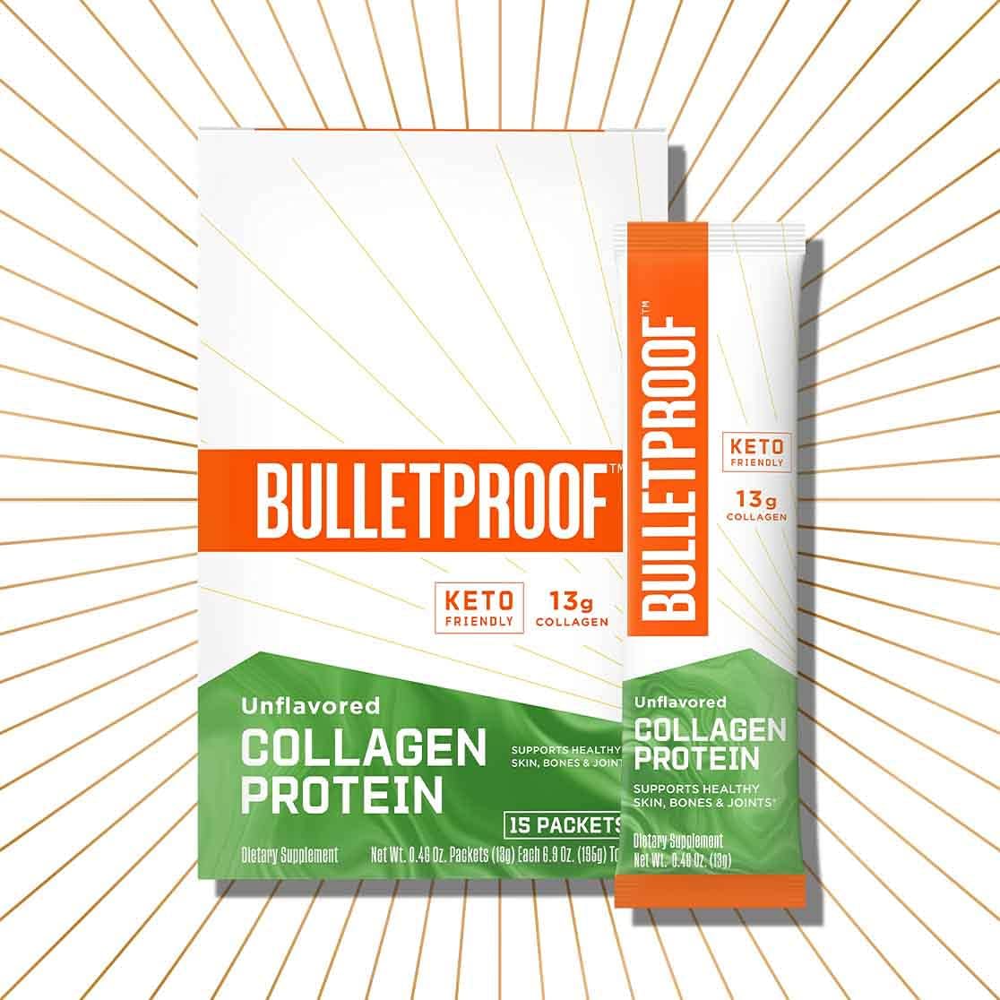 Bulletproof Unflavored Collagen Protein Powder GoPack - 12g Protein - Grass Fed Peptides for Skin, Bones, Joints - 1 Pack