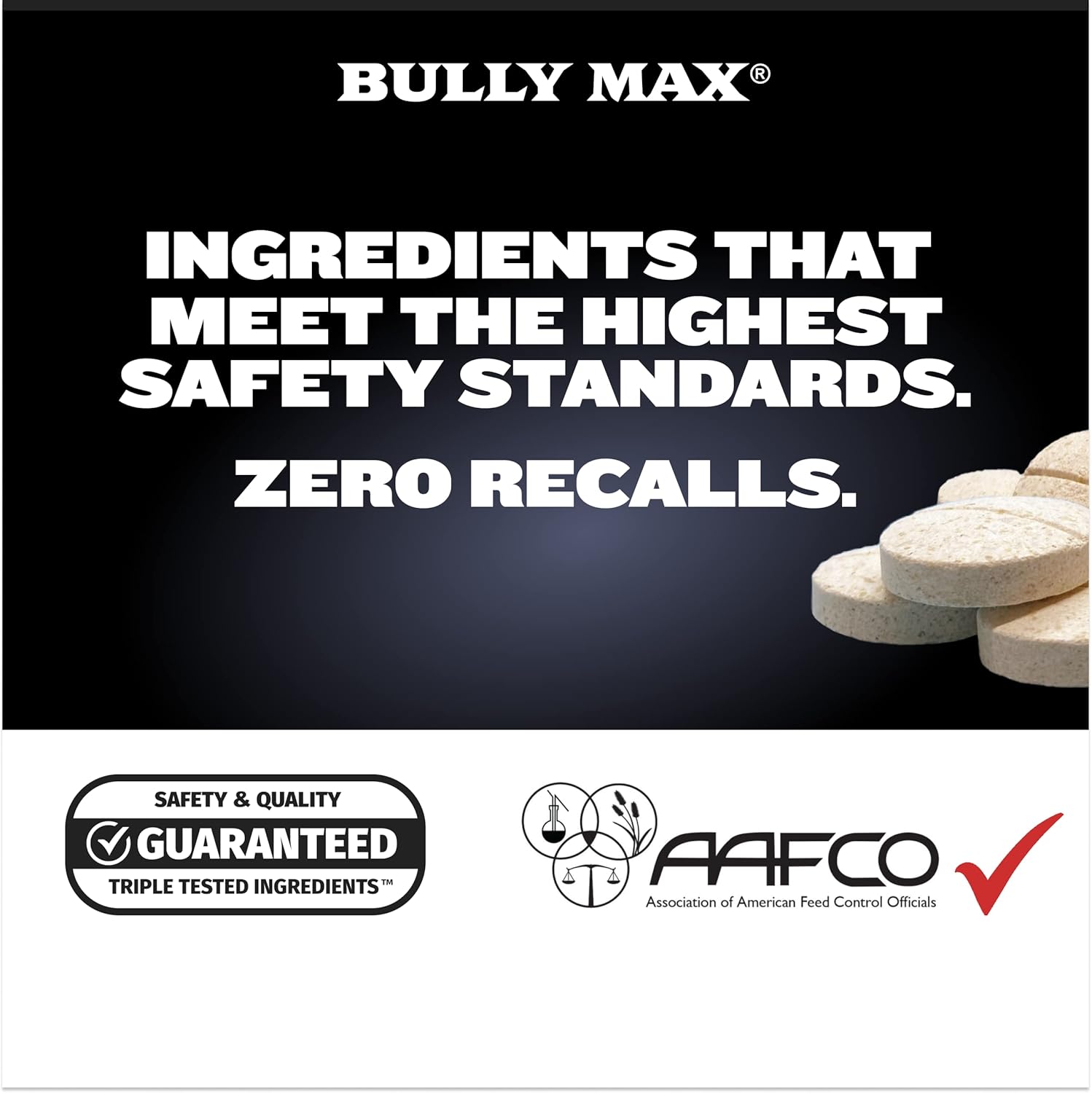 Bully Max 2-in-1 Muscle Builder Power Tabs for Puppies & Adult Dogs - Multivitamin Supplements for Muscle Gain & Growth - 30 Chewable Tablets