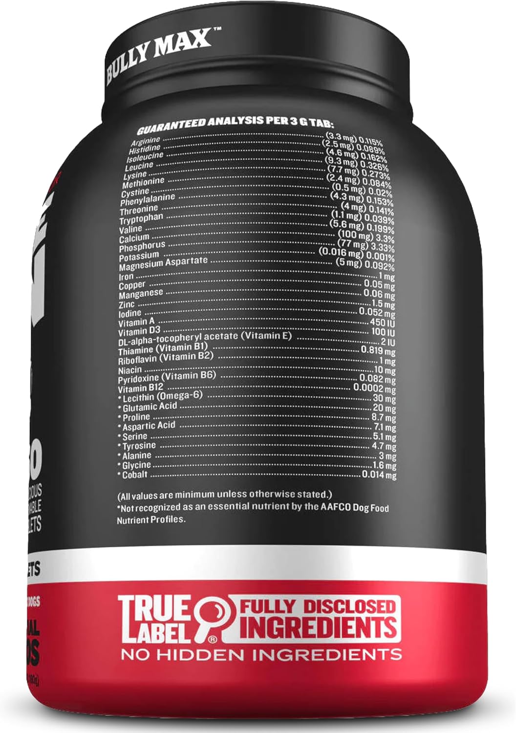 Bully Max Muscle Builder Chewable Tablets for Dogs - Canine Vitamins for Muscle Growth - 2-in-1 Multivitamin for All Breeds - 60 Tabs